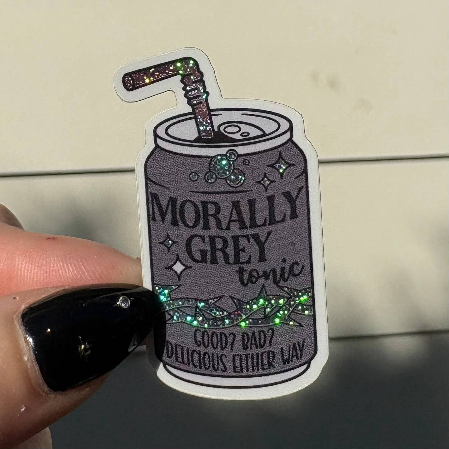 Bookish Soda Trope Sticker - Morally Grey Tonic