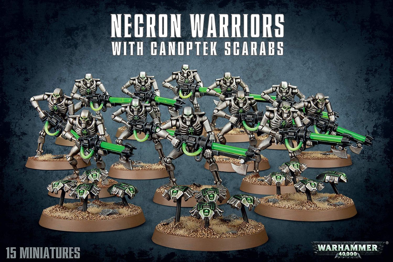 Warhammer 40K Necron Warriors with Canoptek Scarabs