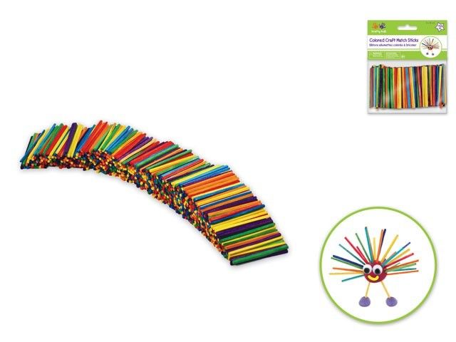 Krafty Kids Craftwood: 2" Colored Craft Match Sticks 750/pk