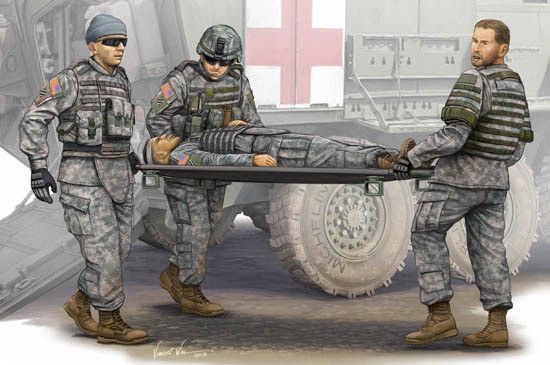 Trumpeter 1/35 Modern U.S. Army Stretcher Ambulance Team