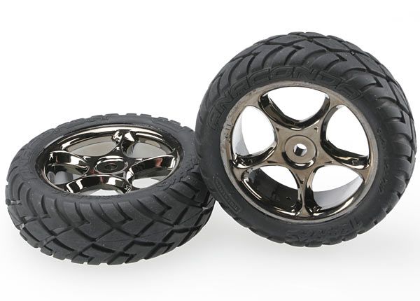 Traxxas Tires &amp; wheels Tracer 2.2" Black Chrome