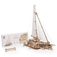 UGears 3D Wooden Puzzle Trimaran Merihobus Boat 237 piece