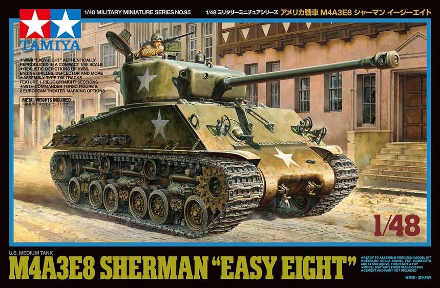 Tamiya 1/48 Us Medium Tank M4A3E8 Sherman