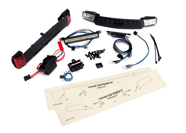 Traxxas LED Light Kit Complete with Power supply ( contains Headlights, Tail Lights &amp; Distribution Block. Fits #8111 Body)