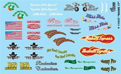 Gofer Racing 1/24 Name It Model Car Decal Sheet
