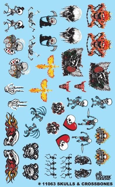 Gofer Racing 1/24 Skulls and Crossbones Decal
