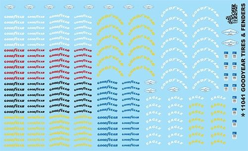 Gofer Racing 1/24 Goodyear Tires and Fender Decal Sheet