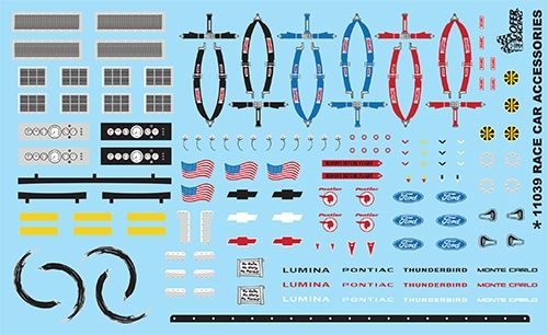 Gofer Racing 1/24 Race Car Accessories Decal Sheet