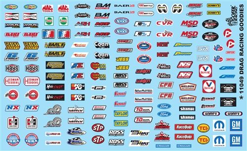 Gofer Racing 1/24 Drag Racing Sponsor Decals
