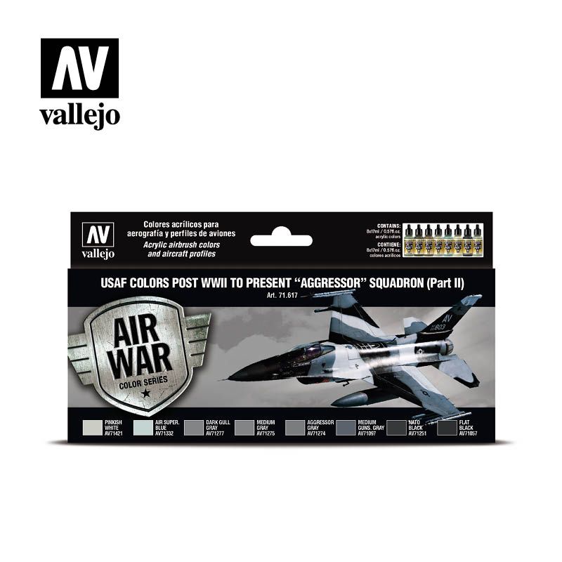 Vallejo Post WWII to Present USAF Colors Aggressor Squadron 8pc