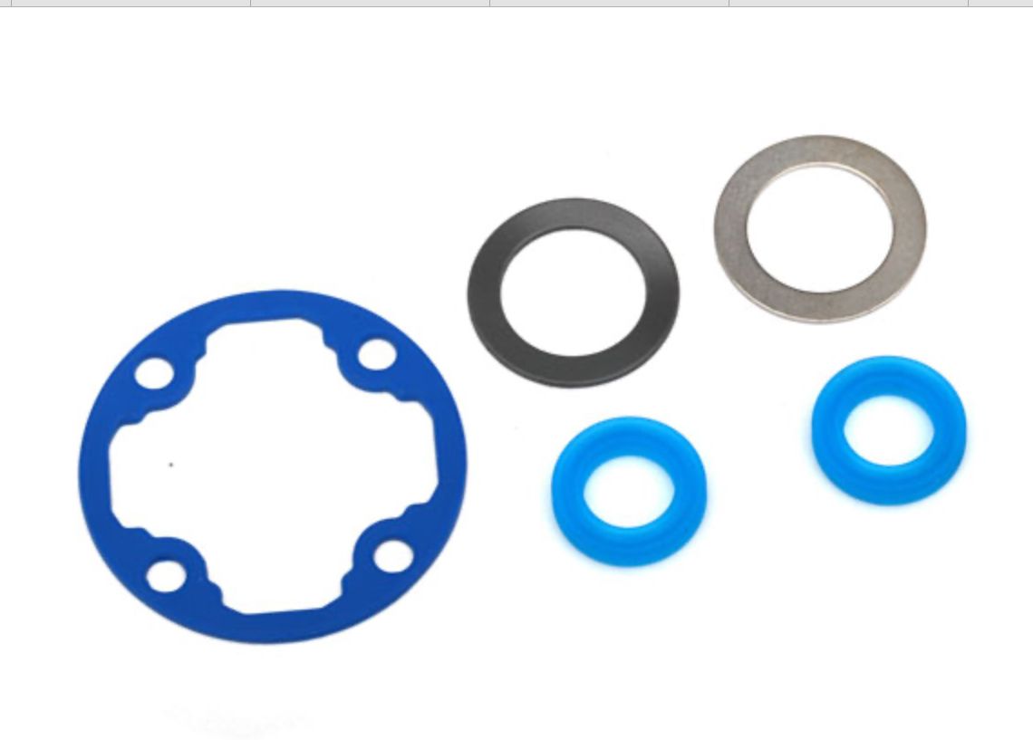 Traxxas Differential gasket/ x-rings (2)/ 12.2x18x0.5 MW (1)/ 12.2x18x0.5 PTW (1)