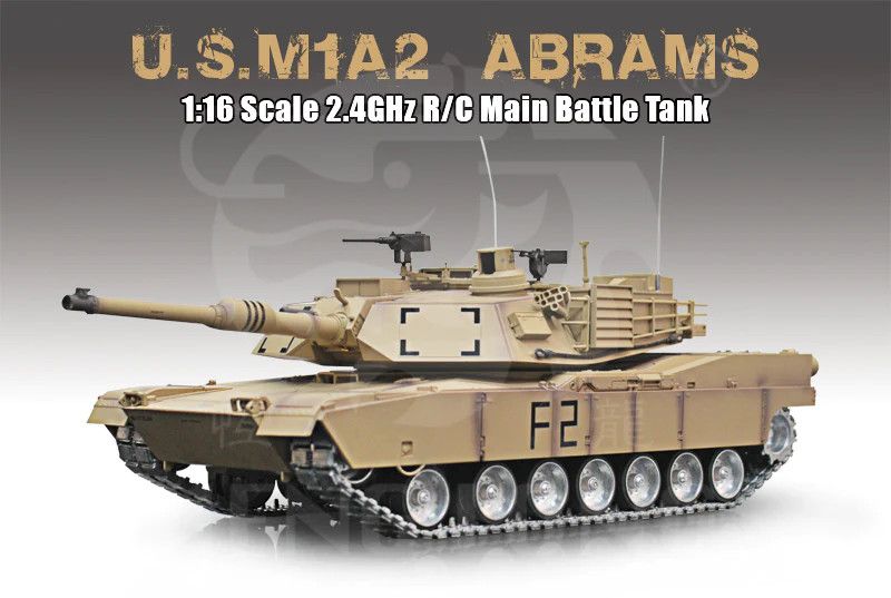 Heng Long 1/16 USA M1A2 Abrams RC Main Battle Tank Full Pro Trim