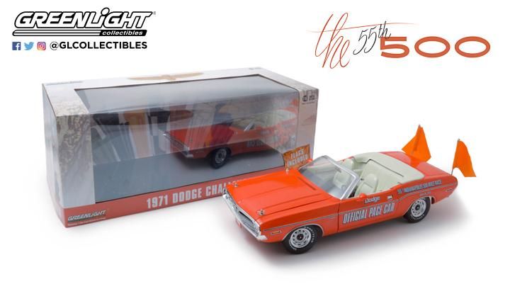 Green Light Collectibles 1/18 1971 Dodge Challenger Indy 500 Pace Car