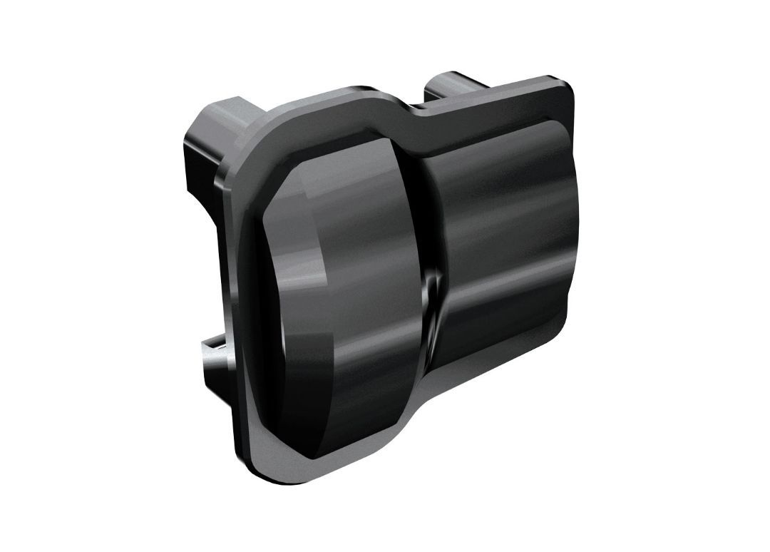Traxxas (SPORD) Axle cover, front or rear (black chrome) (2)