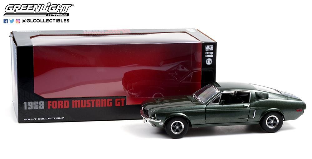Green Light Collectibles 1/18 1968 Ford Mustang GT Fastback Highland Green