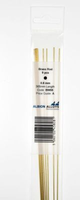 Albion BW08 0.8mm Brass Rod 9pc/Sleeve