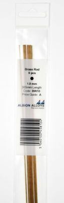 Albion BW10 1.0mm Brass Rod 9pc/Sleeve