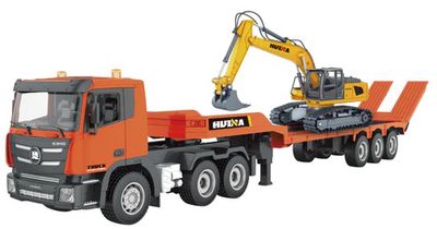 Huina 1/24 2.4G 9 Channel RC Platform Trailer and Excavator Combo