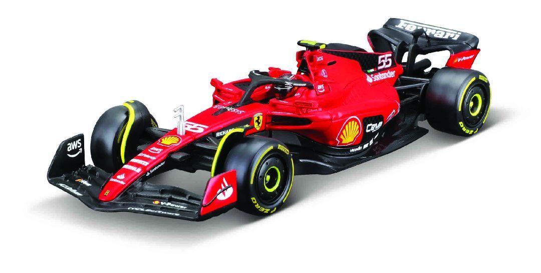 BBurago 1/43 Ferrari SF-23 2023 with Driver Sainz #55