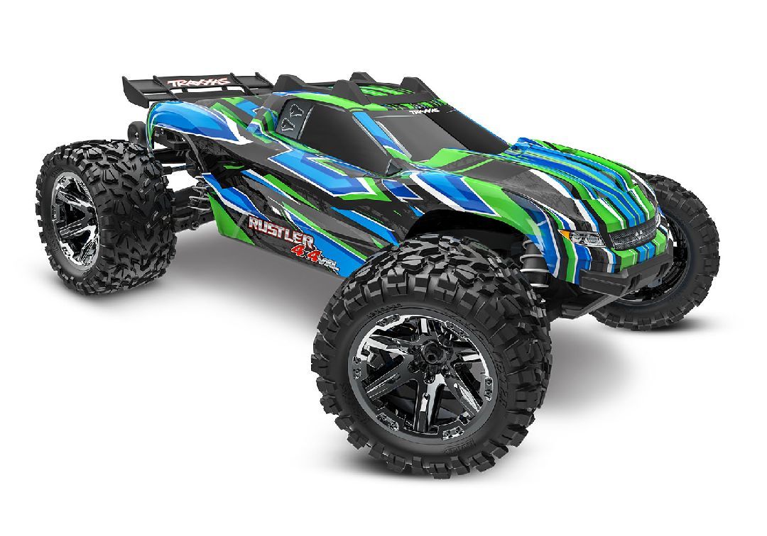 Traxxas Rustler VXL Brushless 1/10 4X4 Stadium Truck with TQiTraxxas LinkEnabled 2.4GHz Radio System &amp; Traxxas Stability Management (TSM) - Green