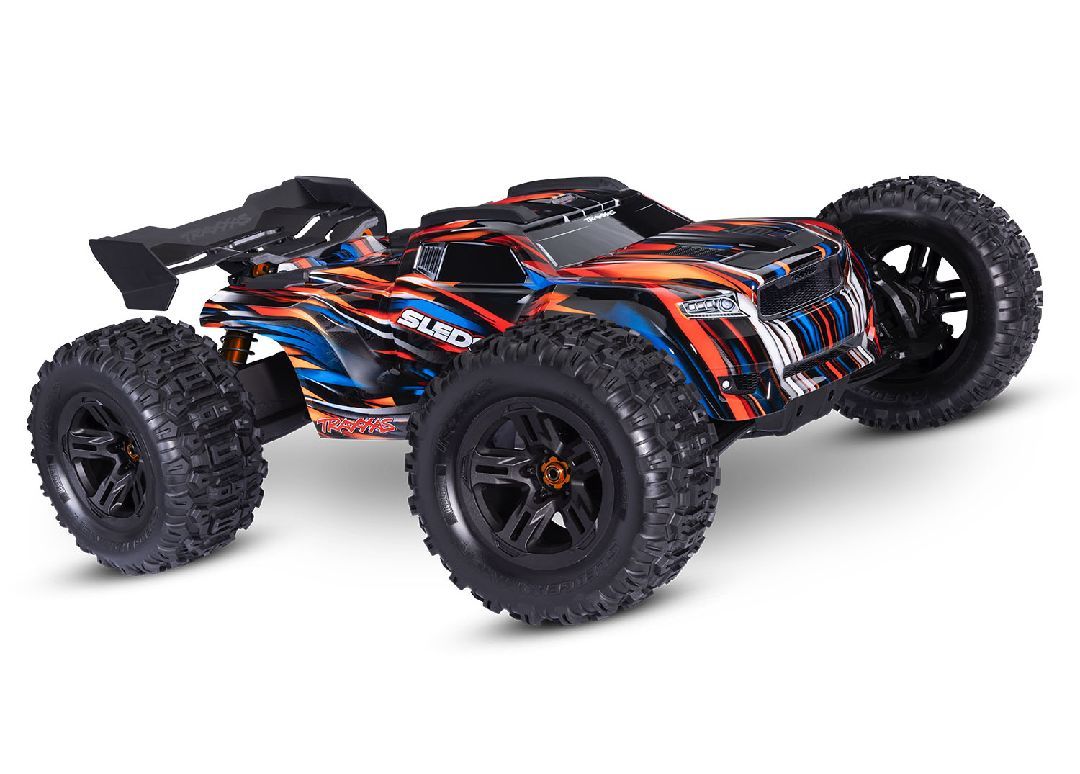 Traxxas Sledge: 1/8 Scale 4WD Brushless Electric Monster Truck with TQi 2.4GHz Traxxas LinkEnabled Radio System and Traxxas Stability Management (TSM) ORANGE
