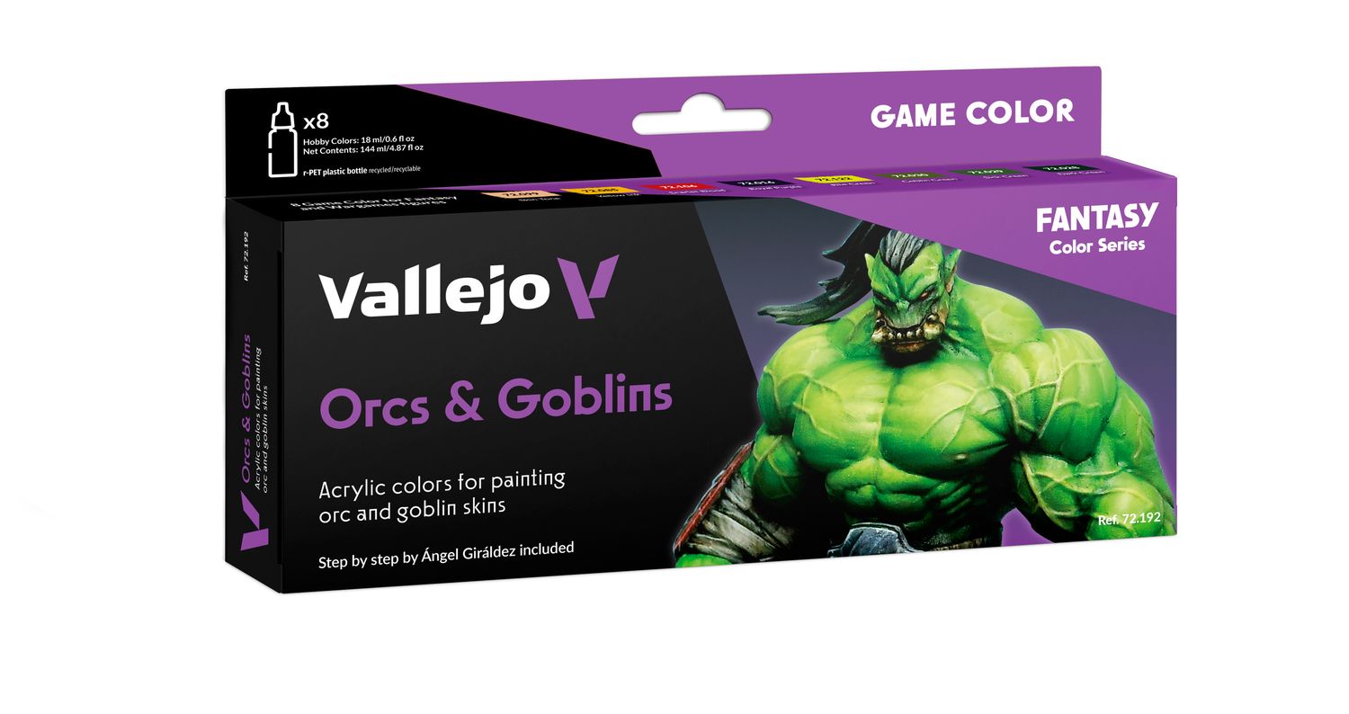 Vallejo Orcs &amp; Goblins Game Color 8 Piece Set