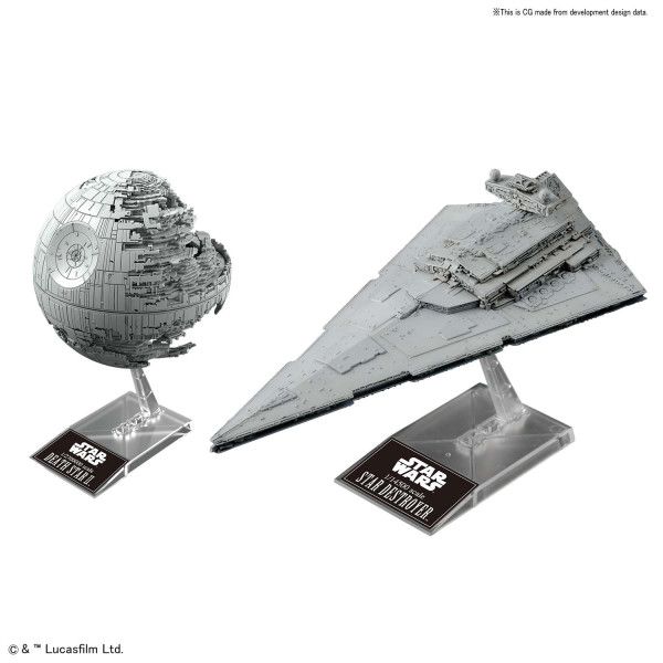 Bandai 1/2700000 Star Wars Death Star II &amp; 1/14500 Star Destroyer Set