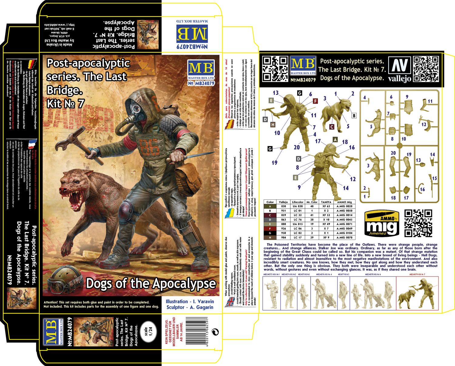 Masterbox 1/24 Post-Apocalyptic Series The Last Bridge Dogs of Apocalpyse No 7