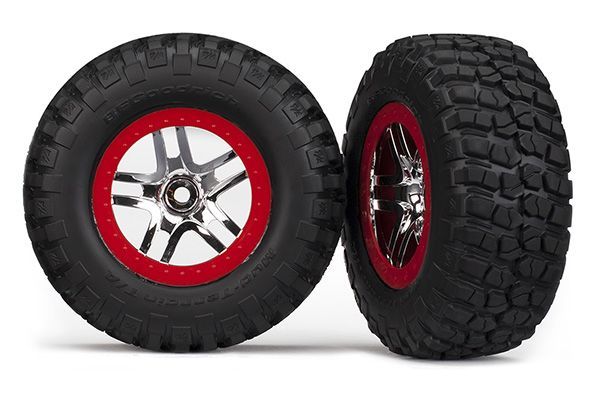 Traxxas BFGoodrich Mud TA Rear Tires (2) (Satin Chrome)