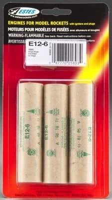 Estes E12-6 Model Rocket Engines (3)