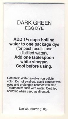 Babas Beeswax Egg Dye Dark Green