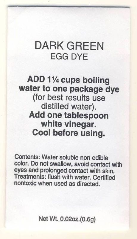 Babas Beeswax Egg Dye Dark Green