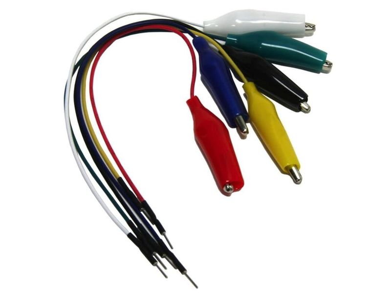 BPS 20cm Alligator Clip to BreadBoard Pin