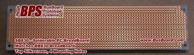 BPS 830 Tie Point PCB BreadBoard with Power Rails