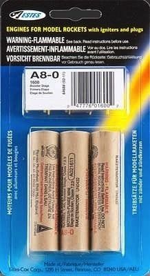 Estes A8-0 Model Rocket Engines (3)