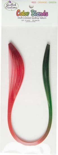 Quilled Creations 1/8in Red/Orange/Green Color Blend Quilling Vellum
