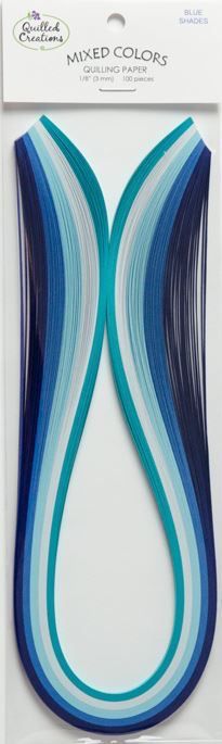 Quilled Creations 1/8in Blue Shades Quilling Paper 100pc