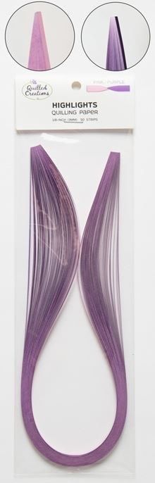 Quilled Creations 1/8in Pink and Purple Highlights Quilling Paper
