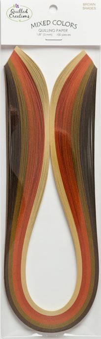 Quilled Creations Quilling Paper Brown Shades 1/8in 100pc
