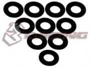 3 Racing Aluminum M3 Flat Washer 0.5mm 10pc Black