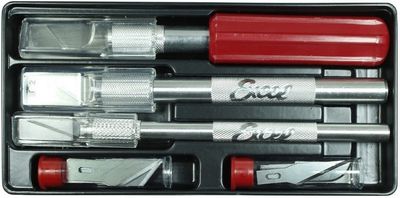 Excel Hobby Blade No 1/2/5 Carded Knife Set with 10 Assorted Blades