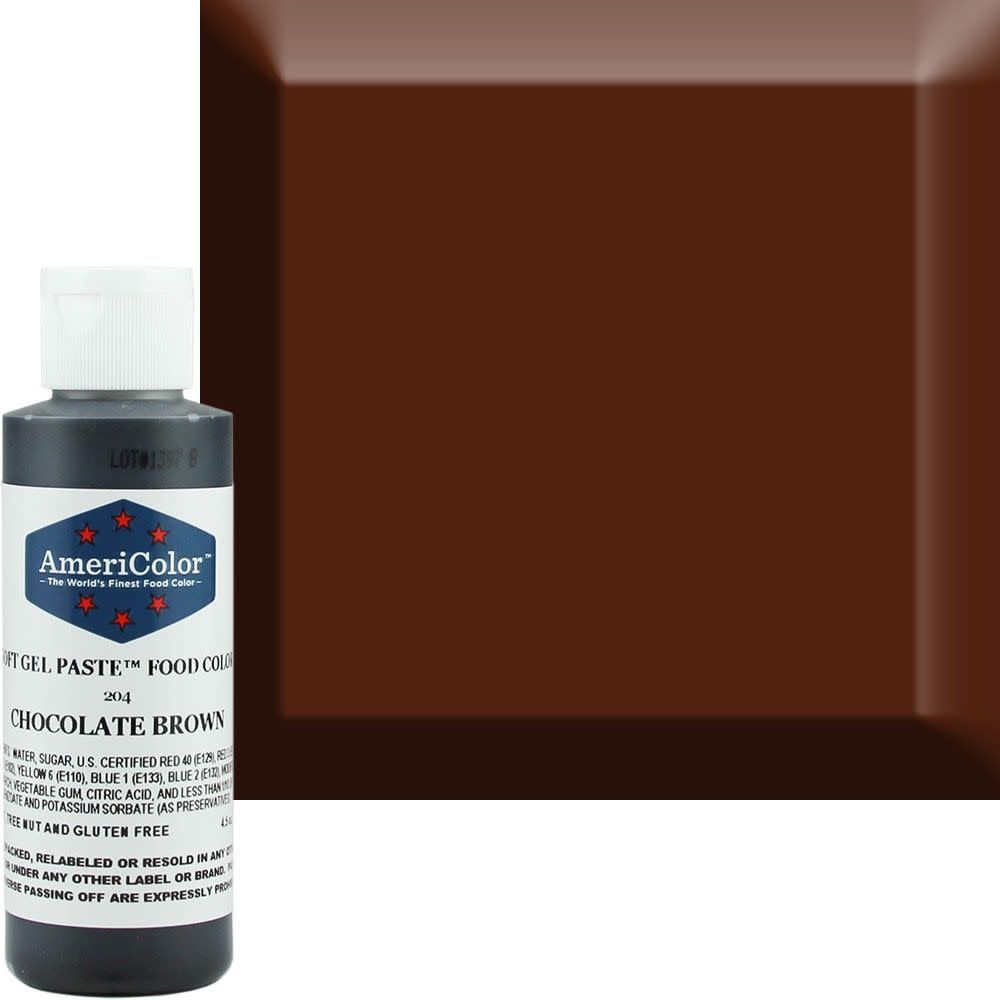 AmeriColor 4.5oz Soft Gel Chocolate Brown