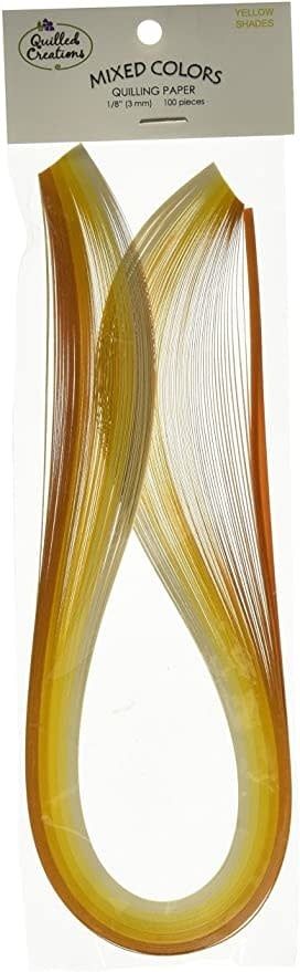 Quilled Creations Quilling Paper Yellow Shades  1/4in