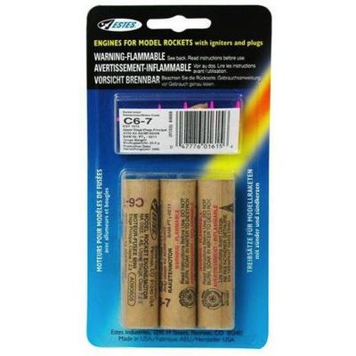 Estes Rockets C6-7 Model Rocket Engines 3pc