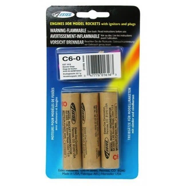 Estes C6-0 Model Rocket Engines (3)