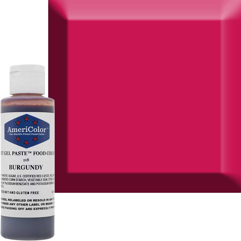 AmeriColor 4.5oz Soft Gel Burgundy