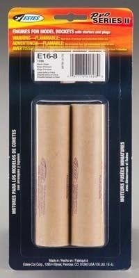 Estes Rockets E16-8 Model Rocket Engines 2pc