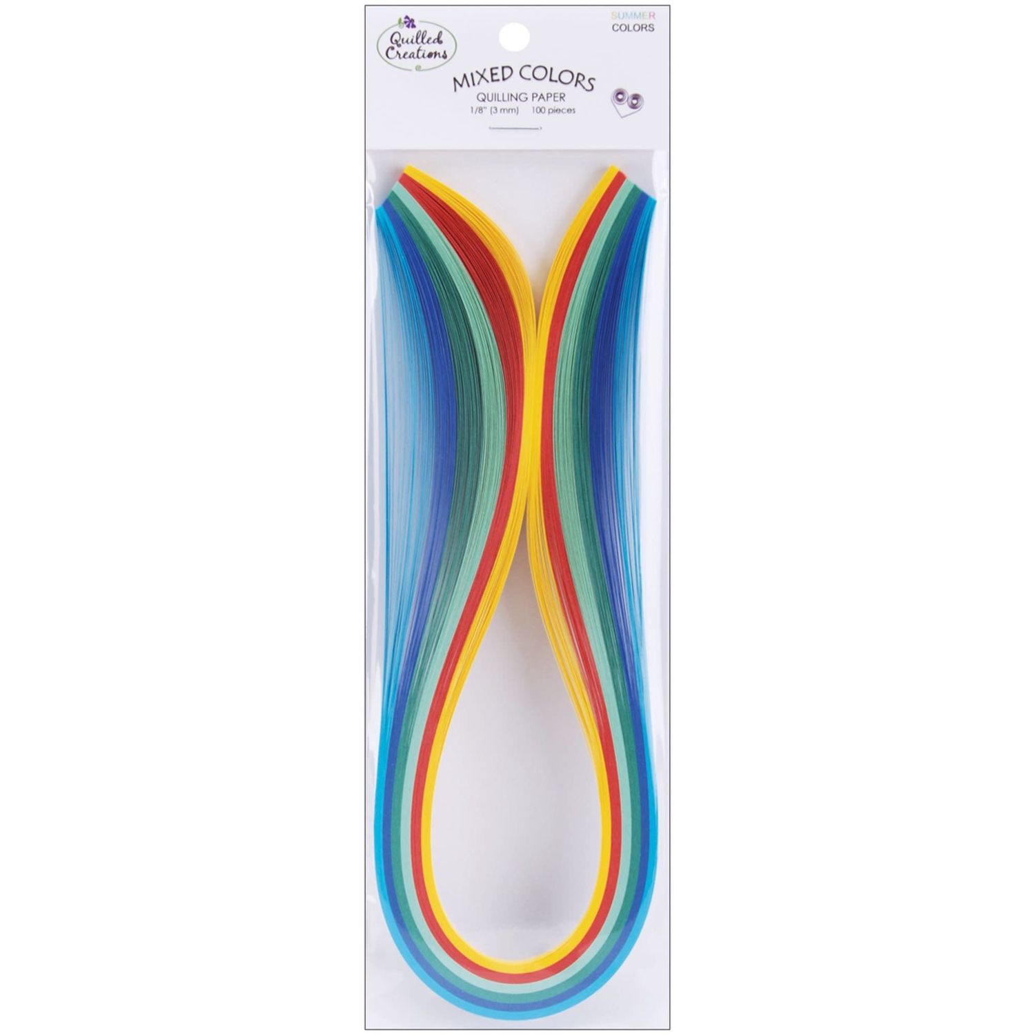 Quilled Creations 1/8in Summer Colors Quilling Paper 100pc