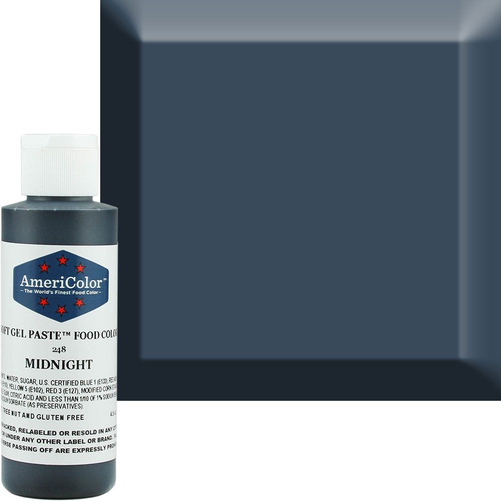 AmeriColor 4.5oz Soft Gel Midnight