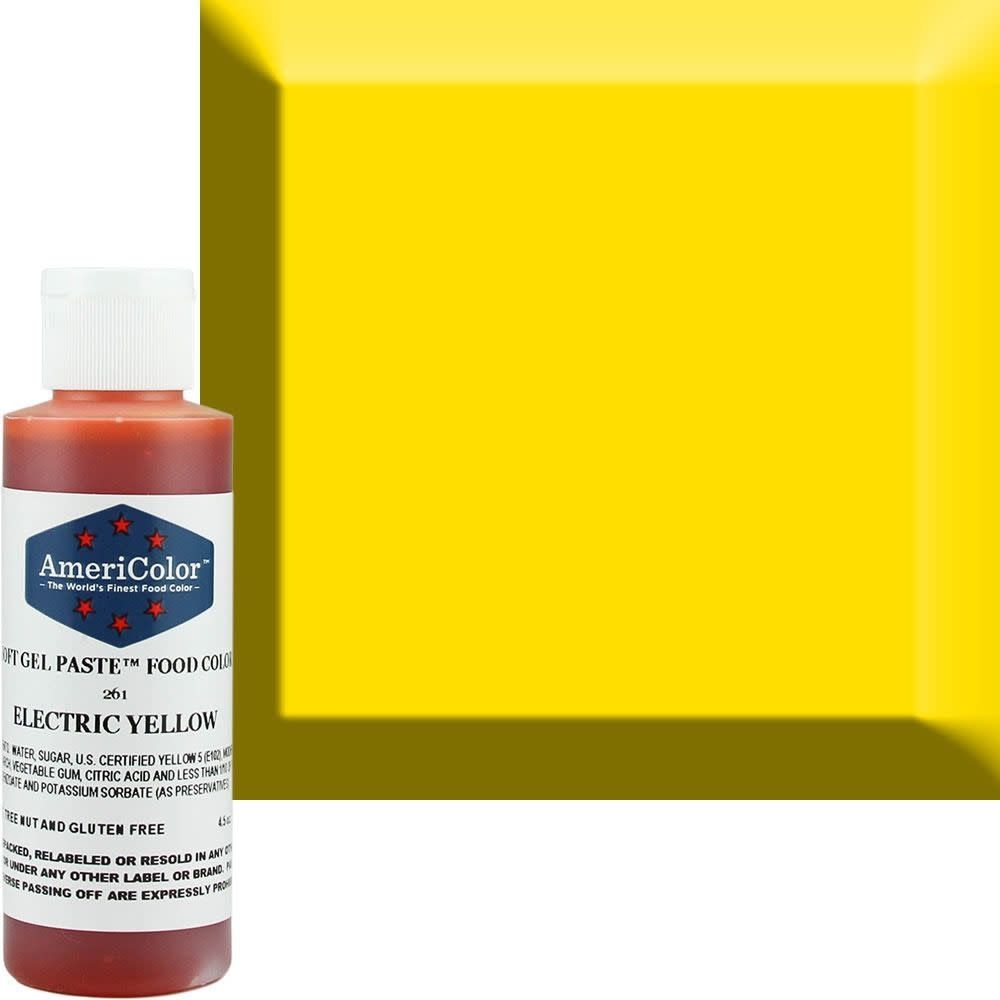AmeriColor 4.5oz Soft Gel Electric Yellow